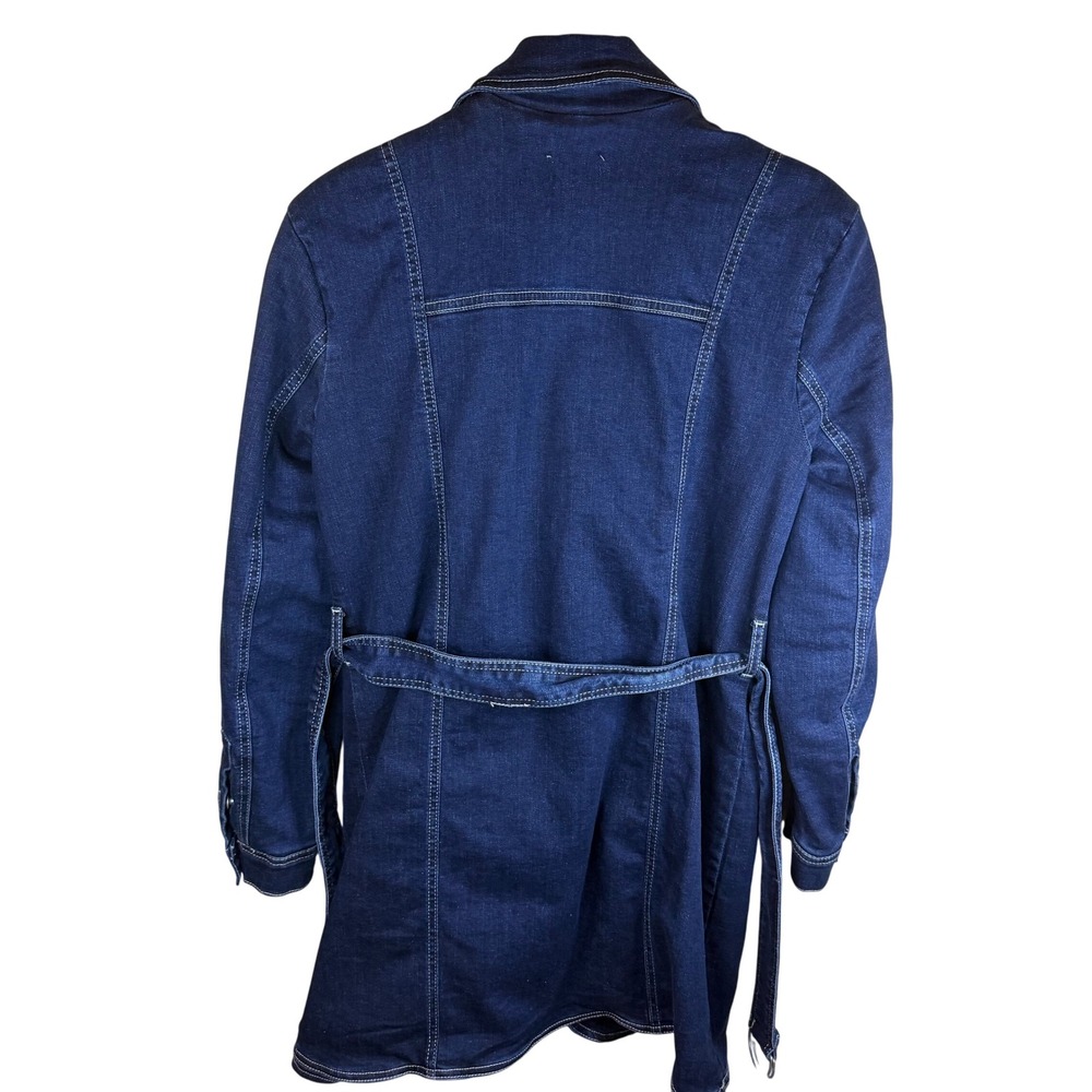 Anthropologie Pilcro Belted Denim Blazer Blue Denim Mini Dress Size Med NWOT - Picture 11 of 11